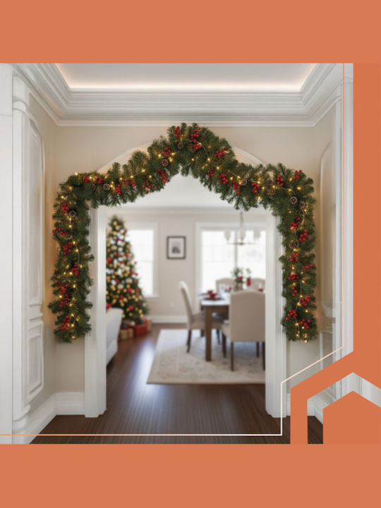 Ruhhy Christmas Illuminated Plastic Green Garland