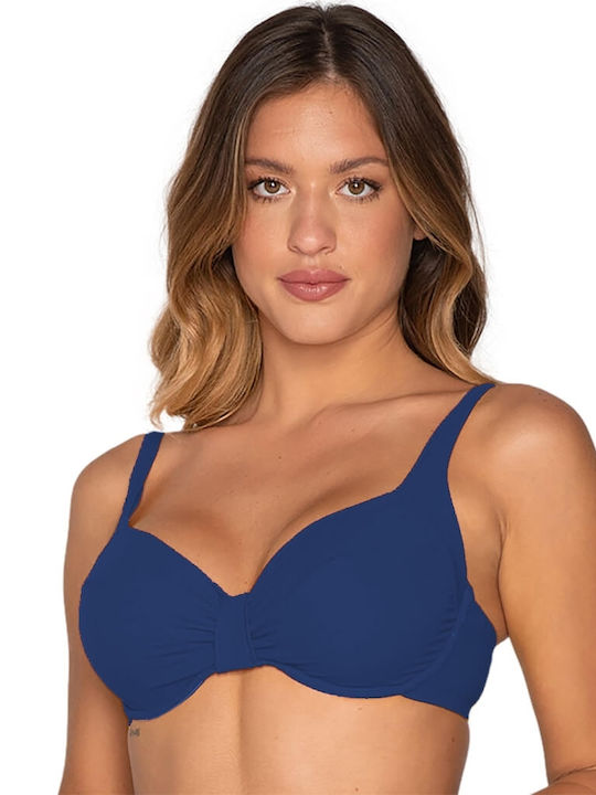 Bikini Bra Blue Sense with Adjustable Straps Blue