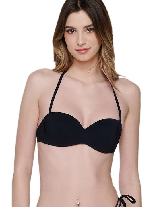 Strapless Bikini Top Μαύρο