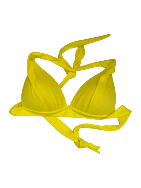 Bikini Τριγωνάκι με Ενίσχυση Φλούο Κίτρινο