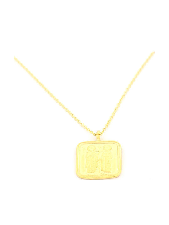 Kinder Amulett Kinder Amulet Doppelseitig Konstantin-Münze aus Gold 9K 110016