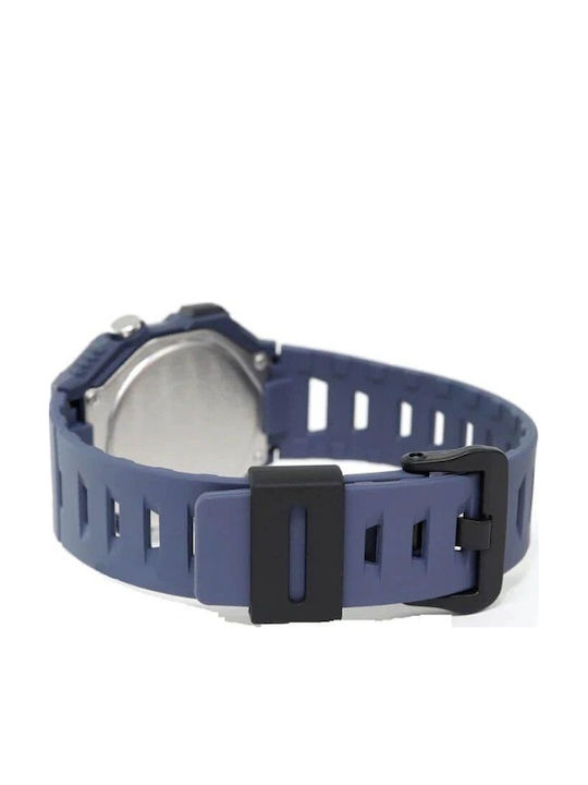 Casio Ceas Digital Pentru Bărbați 41.3mm Cu Curea Din Cauciuc Albastră