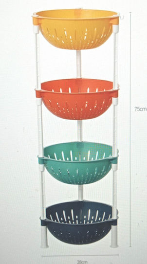 Dream House Store Plastic Kitchen Rack 4 Tiers Multicolour 7555 Dream House Store Plastic Kitchen Rack 4 Tiers Multicolour 7555