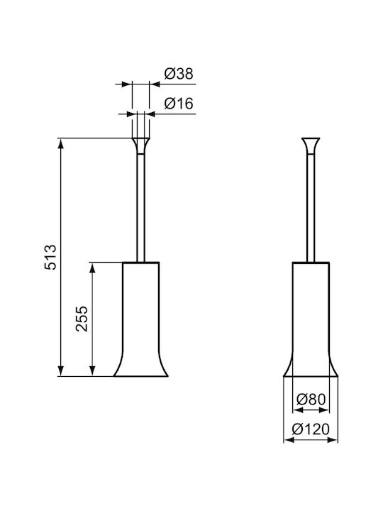 Ideal Standard Perie De Toaletă Metalică Gri