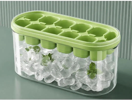 Verk Group Ice Cube Mold Silicone with Lid Green