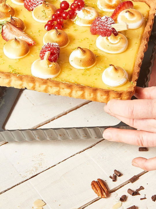 De Buyer Φόρμα Ζαχαροπλαστικής για Τάρτα με Αποσπώμενη Βάση 23x23εκ.