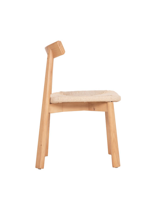 Gummi-Holz Ess- und Küchenstühle Holz Natur 2 Stück 51x55x74cm