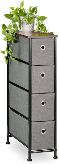 Relaxdays Kleine Aufbewahrungsmöbel Schubladen M20xP48xH76cm