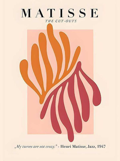 Poster Matisse Cut-Outs Art050 40cm X 50cm Black Wooden Frame