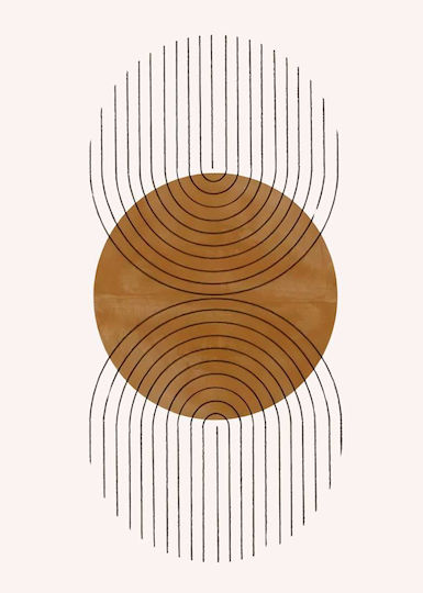 Poster Abstract Flow Pst185 40cm X 50cm Κορνίζα Καφέ Ξύλου 56148pd156615f63322