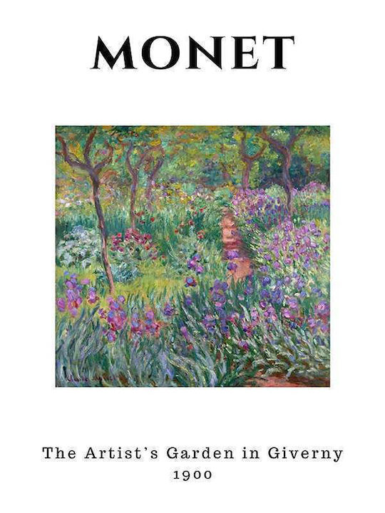 Poster Monet Artists Garden Art014 40cm X 50cm Natural Wood Frame Beige
