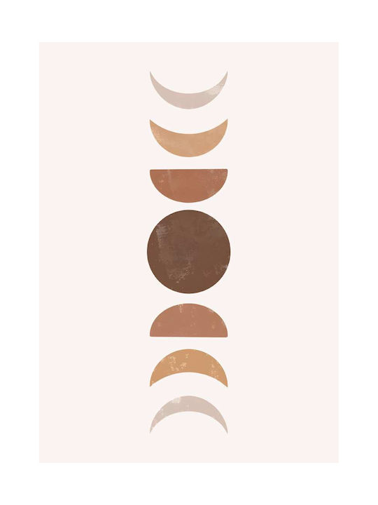 Poster Moon Geometry Pst178 40cm X 50cm Κορνίζα Καφέ Ξύλου 56155pd156622f63322