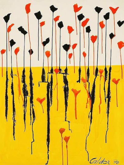 Poster Calder Drops Art120 40cm X 50cm Κορνίζα Φυσικό Ξύλου Μπεζ 56077pd156674f55316