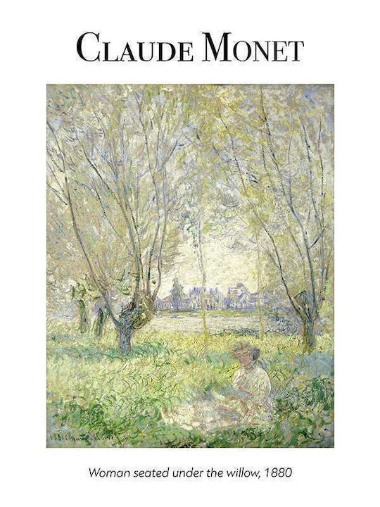 Poster Claude Monet Woman Seated Under Willow Art100 40cm X 50cm Λευκή Ξύλινη Κορνίζα-56052pd156701f55310