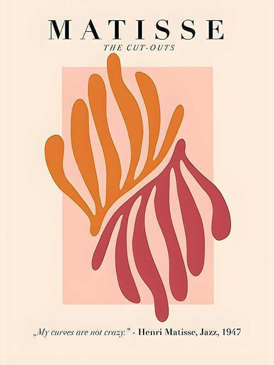 Poster Matisse Cut-outs Art050 40cm X 50cm Premium Μαύρο Ξύλινο Κάδρο-55995pd156750f55323