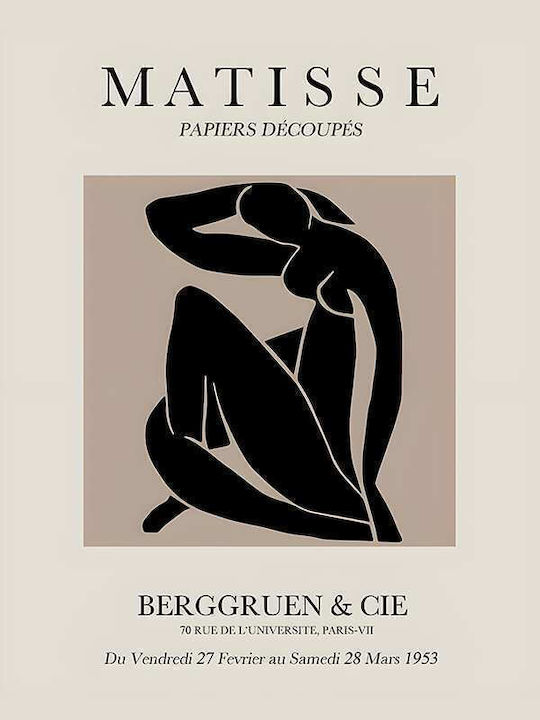 Poster Matisse Papiers Découpés Art049 40cm X 50cm Premium Black Wooden Frame