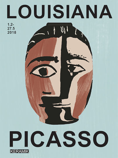 Poster Pablo Picasso Ceramics Tete De Femme Art246 40cm X 50cm Μαύρη Ξύλινη Κορνίζα-64122pd156085f55321