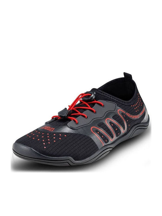 Aqua Speed Kameleo Women's Quick-dry Aqua Shoes Rubber Sole Black Red