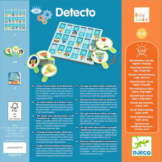 Επιτραπέζιο Παιχνίδι Detecto 4+ Ετών Djeco