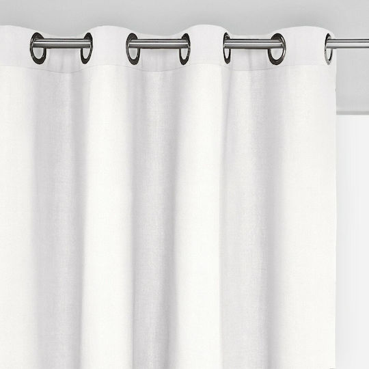 La Redoute Interieurs Κουρτίνα με Τρουκς Λευκή 135x350εκ.