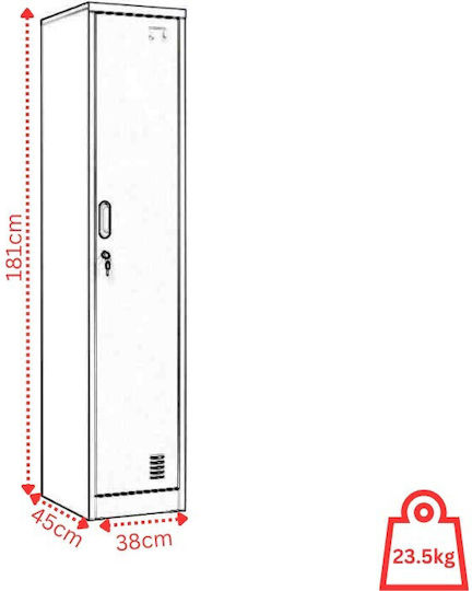 Dulap Metalic Galvanizat 38x45x181cm