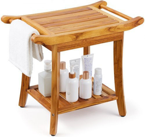 Vevor Επιδαπέδια Ραφιέρα Μπάνιου Ξύλινη 56x37x47cm Μπεζ Vevor Επιδαπέδια Ραφιέρα Μπάνιου Ξύλινη 56x37x47cm Μπεζ
