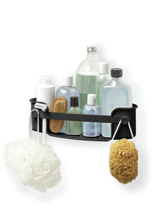 Umbra Corner Wall Mounted Bathroom Shelf Plastic 30.5x19.1x8.3cm Black