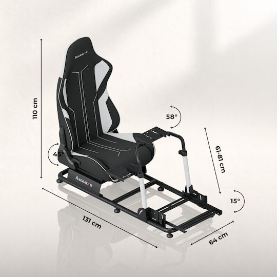 Huzaro Lenkradbasis Pedal Cockpit Sim Racing Verstellbarer Sitz Schwarz Speed 5.5 5900415031529