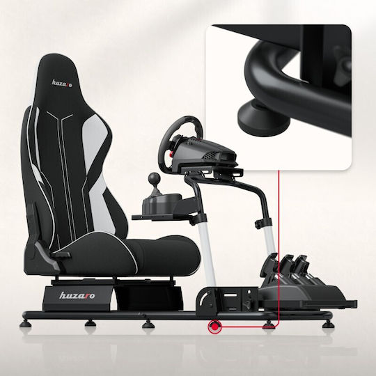 Huzaro Lenkradbasis Pedal Cockpit Sim Racing Verstellbarer Sitz Schwarz Speed 5.5 5900415031529