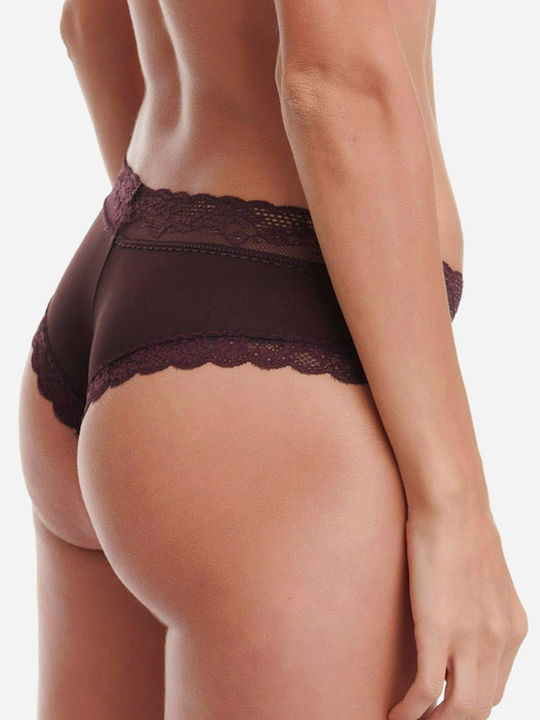 Women's Slip with Lace Purple