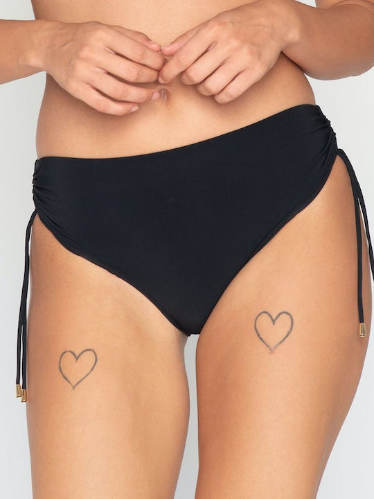 Blue Sense Bikini Slip Ψηλόμεσο Μαύρο
