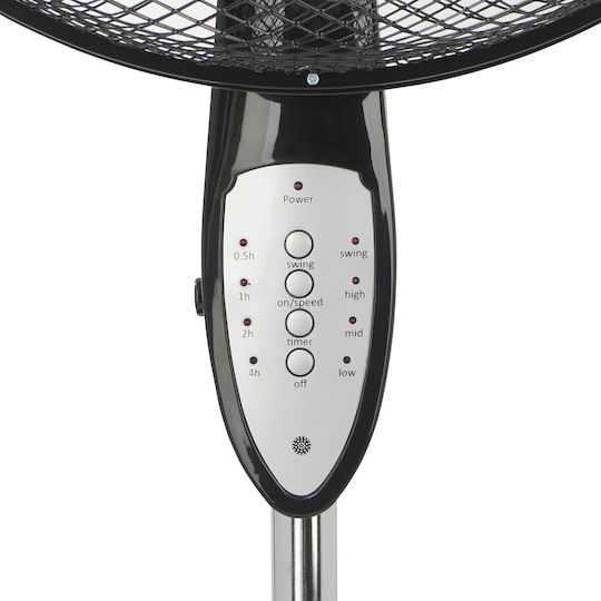 Human Pedestal Fan 50W 40cm Diameter With Remote Control Black