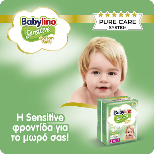Babylino Tape Diapers Sensitive Cotton Soft No. 5 for 11-16kg 132pcs