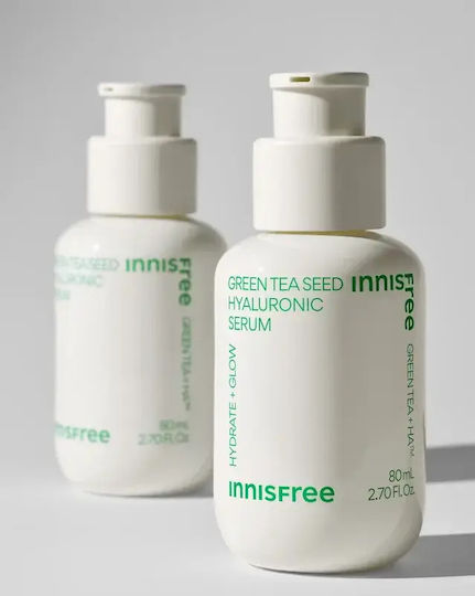 Innisfree Green Tea Seed Hyaluronic Soothing Face Serum Brightening Hydration 80 Ml