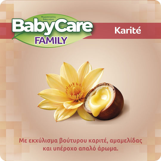 BabyCare Family Karite Baby Wipes Alcohol-Free & Parabens Free 12x90pcs