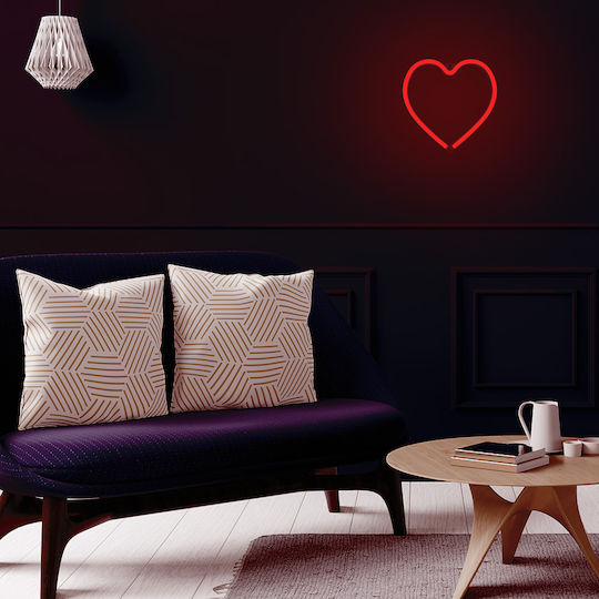 Forever Light Decorative Lamp Heart Red