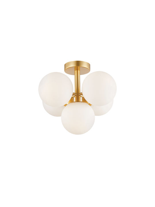 Viokef Nefeli Decorative Lamp with Socket for Bulb E14 Gold