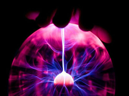 Magic Plasma Light Ball Dekorative Lampe Plasma-Kugel Schwarz