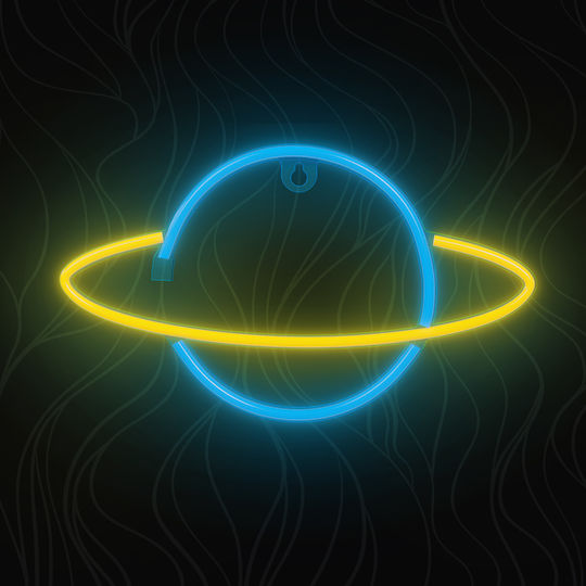 Forever Light Neon Διακοσμητικό Φωτιστικό Saturn LED 30x2x17.5εκ.