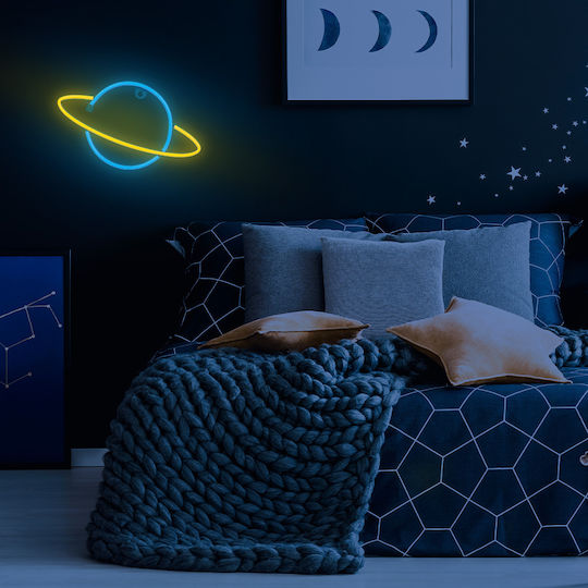 Forever Light Neon Διακοσμητικό Φωτιστικό Saturn LED 30x2x17.5εκ.