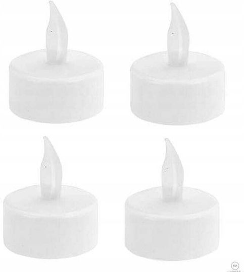 ArteLibre Decorative Lamp Tealight White 4pcs