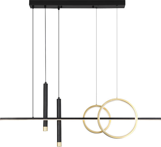 Viokef Claudia Hängelampe Gold Schiene 120x21x120cm.