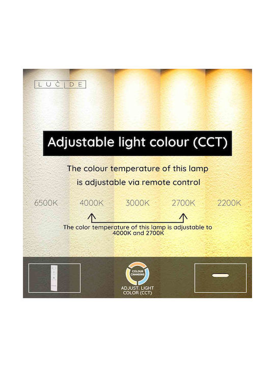 Lucide Lightning Elly Ceiling Mount Light with Integrated LED