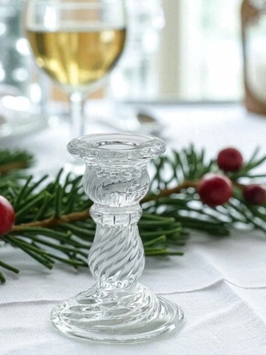 ecarla Ecarla Kerzenhalter Aus Glas In Transparentem Farbe 10cm