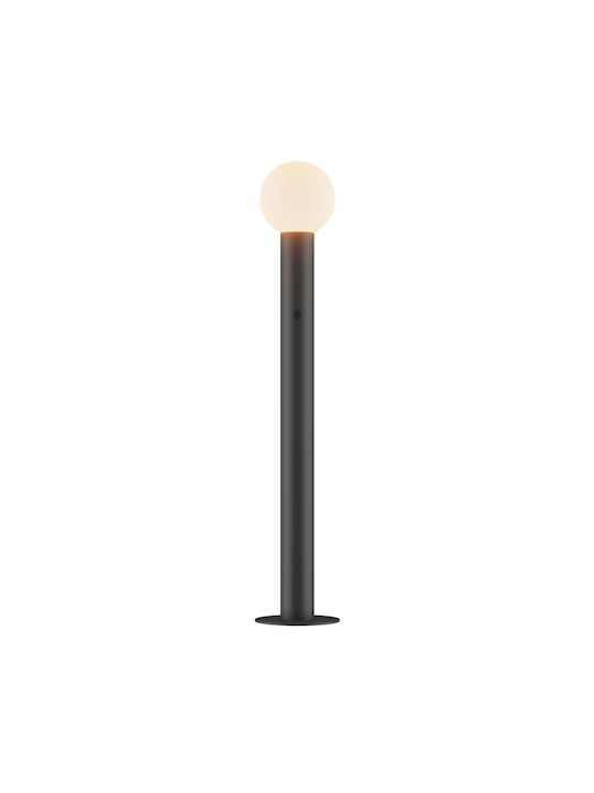 Viokef Glas Tischlampe LED mit Weißem Hut und Basis