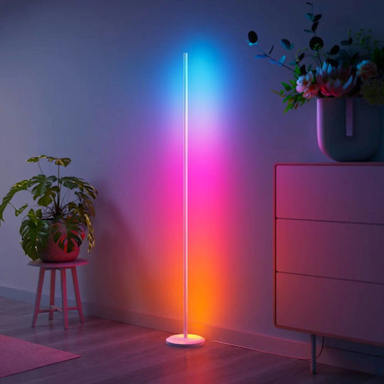 Nanoleaf LED-Stehlampe H 140 x L 19 cm mit RGBW-Licht, 1700 lm, mattweiß