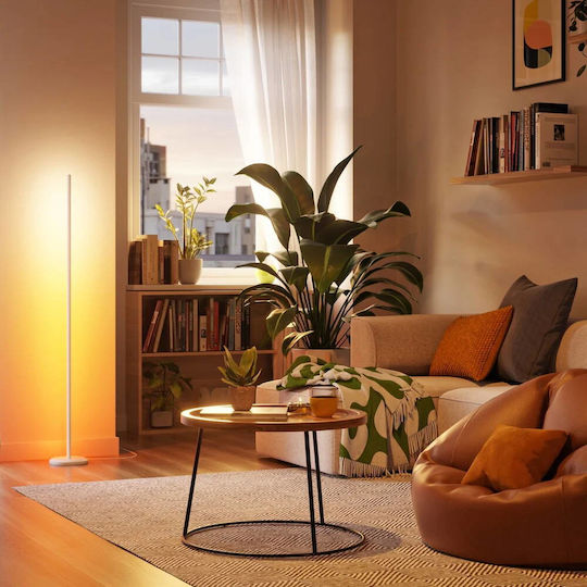 Nanoleaf LED-Stehlampe H 140 x L 19 cm mit RGBW-Licht, 1700 lm, mattweiß