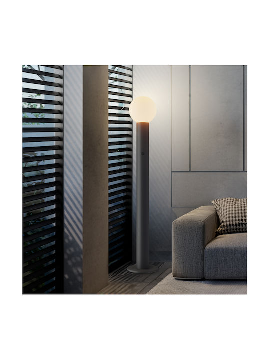 Viokef Ratu LED Φωτιστικό Δαπέδου Υ135xΜ220εκ. με Θερμό Λευκό Φως 1691lm Μαύρο