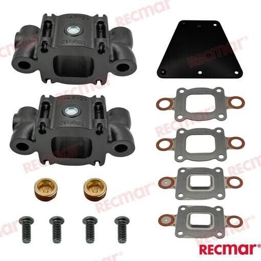 Recmar Bootsmotorteile Erweiterungssatz für Auspuffkrümmer Mercruiser V6/v8 Mpi 864929a3