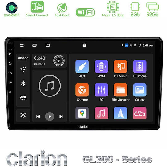 Clarion Car Audio System for Suzuki Grand Vitara 2003-2005 (Bluetooth/USB/AUX/WiFi/GPS/Apple CarPlay/Android Auto) with 9" Touch Screen
